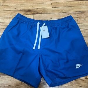 Nike Men’s Royal Blue Swim Trunks with White Drawstring